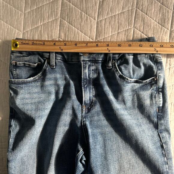 Express Women’s Skyscraper Mid Rise Hyper Stretch Slit Hem Jeans | Size Medium - Picture 12 of 15